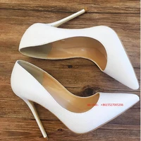 discount white snakeskin pointed toe thin high heels sexy python pattern pumps women 10cm 12cm stiletto heels