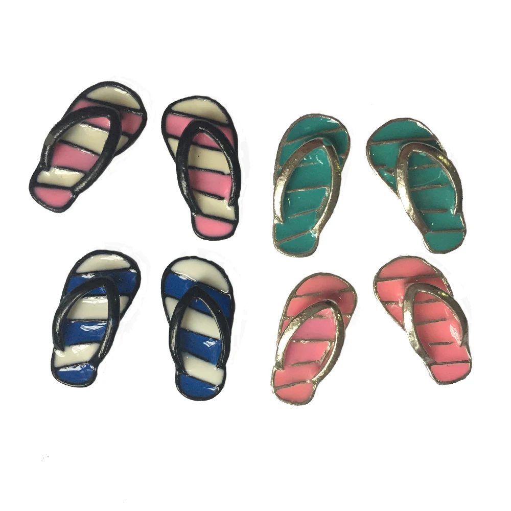 1:12 Летние Гавайские полосатые металлические тапочки с рисунком &quotв елочку&quot