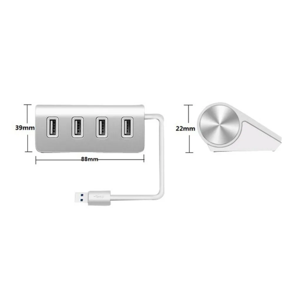 Новый алюминиевый мини концентратор kebidu с 4 портами USB 2 0 высокоскоростной