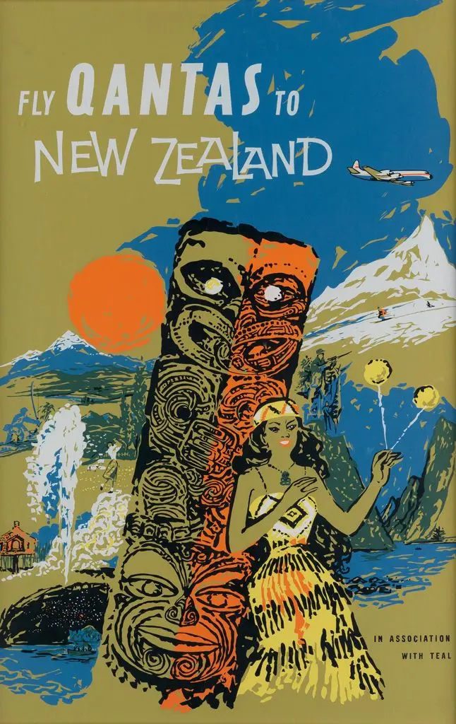 Новая Зеландия Queenstown маори Ретро ВИНТАЖНЫЙ ПЛАКАТ из крафт-бумаги холст живопись