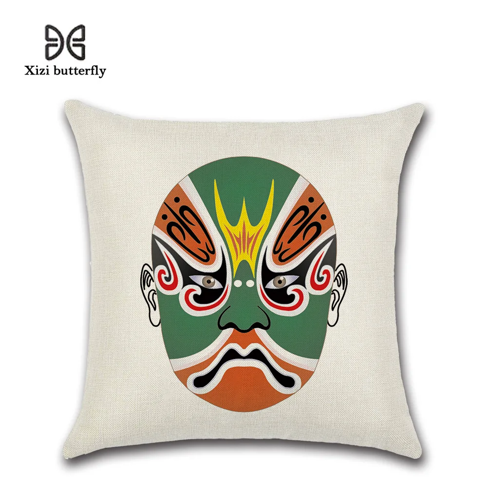 Китай Пекинская опера маска Обычная наволочка постельное белье с мультяшным