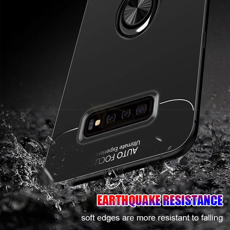 Luxury Shockproof soft Case On The For Samsung Galaxy S10 Lite S8 S9 PLus Full Cover Note 8 9 Ring magnetic |