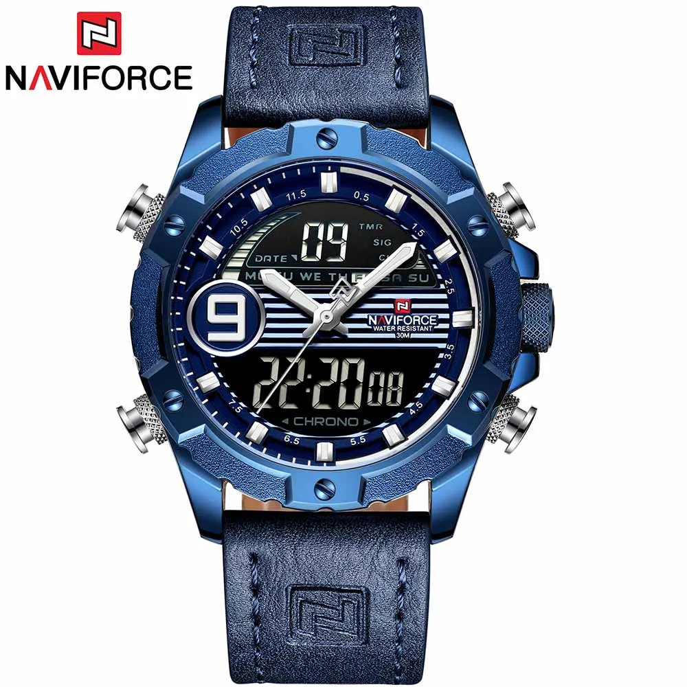 NAVIFORCE мужские часы лучший бренд модные спортивные водонепроницаемые кварцевые