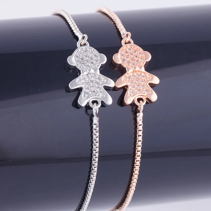 Русские популярные ювелирные изделия медный Циркон дети мальчик фигура