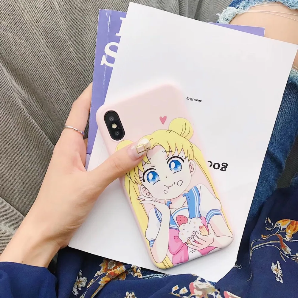 BINYEAE розовый красивая девушка телефонные чехлы для iPhone 6 6S plus 7 8 плюс X милые