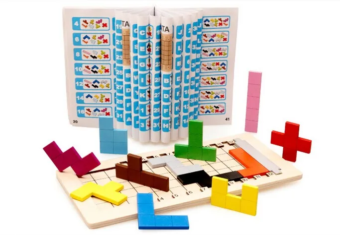 Классическая деревянная головоломка IQ Tetris пентомино логика для мозга игра
