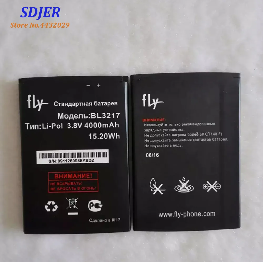 2019 Высококачественный аккумулятор BL3217 для Fly Era Energy 1 IQ4502 Li Ion 3 8 в 4000