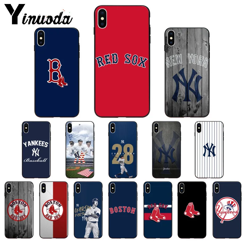 Yinuoda New York Yankees Boston Red Sox бейсбольный Мягкий ТПУ чехол для телефона iPhone X XS MAX 6 6s 7 7plus 8 8Plus 5 5S SE XR