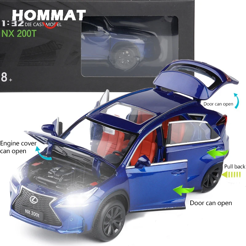 HOMMAT Simulation 1:32 Lexus NX 200T внедорожный внедорожник модель автомобилей Литые литые