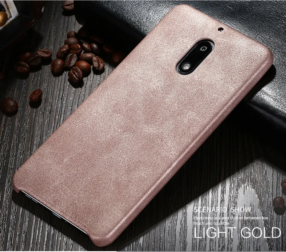 For Nokia 6 Ultra thin Retro Phone Back Cover X-Level Vintage Leather Case Coque Nokia6 | Мобильные телефоны и аксессуары