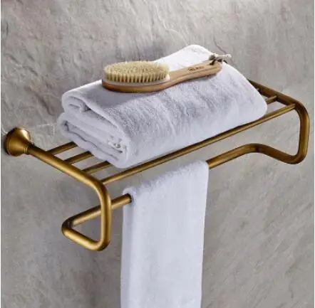 towel rack Набор латунных аксессуаров для ванной комнаты, античный бронзовый держатель для бумаги, держатель для полотенец, держатель для туалетной щетки, держатель для полотенец, набор аксессуаров для ванной комнаты - Цвет: towel rack