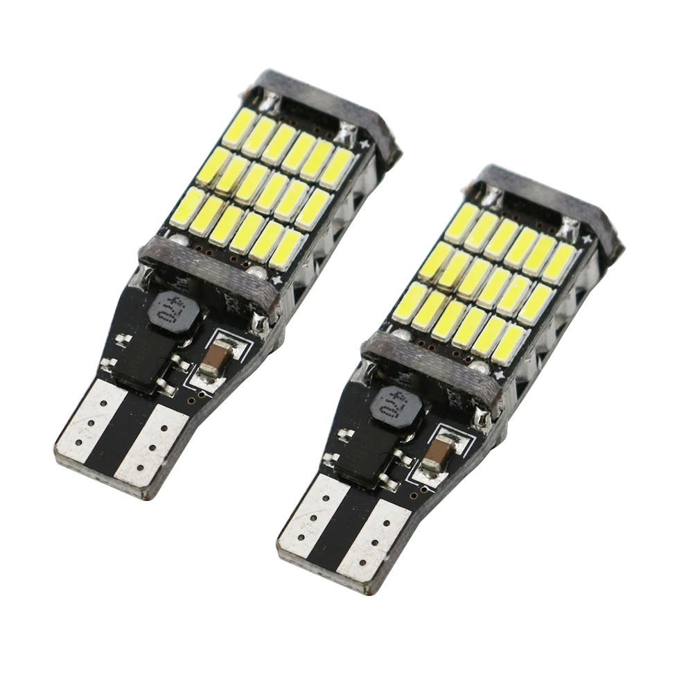 

YSY 10pcs Canbus Error Free 921 912 T10 T15 4014 45SMD 600lm Extremely Bright LED Bulbs For Backup Reverse Light