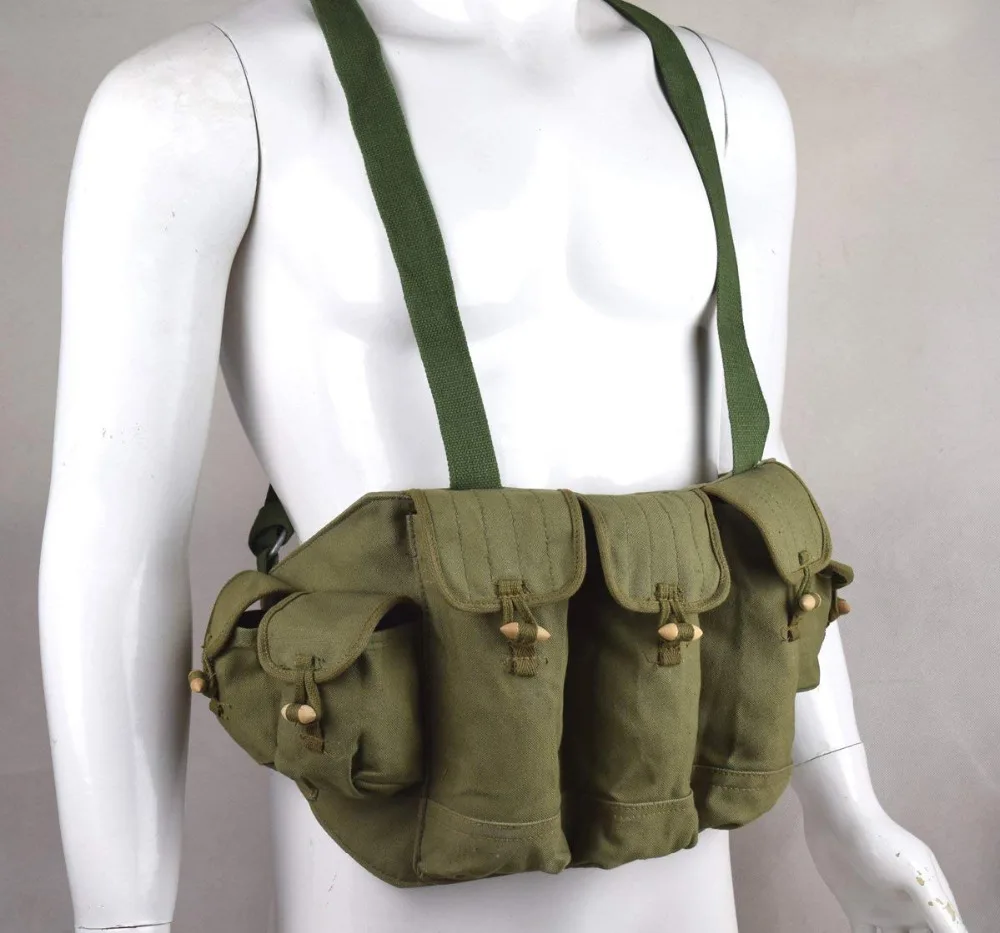 Оригинальный вьетнамский военный Китайский ТИП 56 AK Chest Rig Ammo Pouch F Rifle pouches мировой