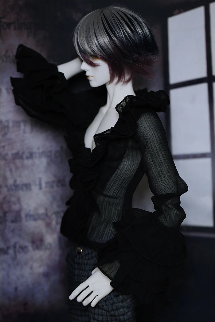 D01-P068 детская игрушка ручной работы 1/3 1/4 аксессуары для кукол BJD/SD Одежда для кукол Полупрозрачная рубашка принца с v-образным вырезом 1 шт