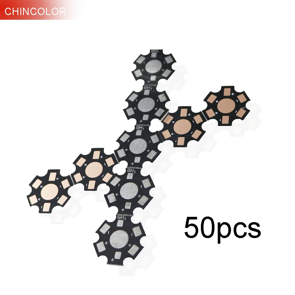 50 шт. LED теплоотвод алюминиевая Базовая пластина для высокой мощности 1 Вт/3 Вт/5 Вт