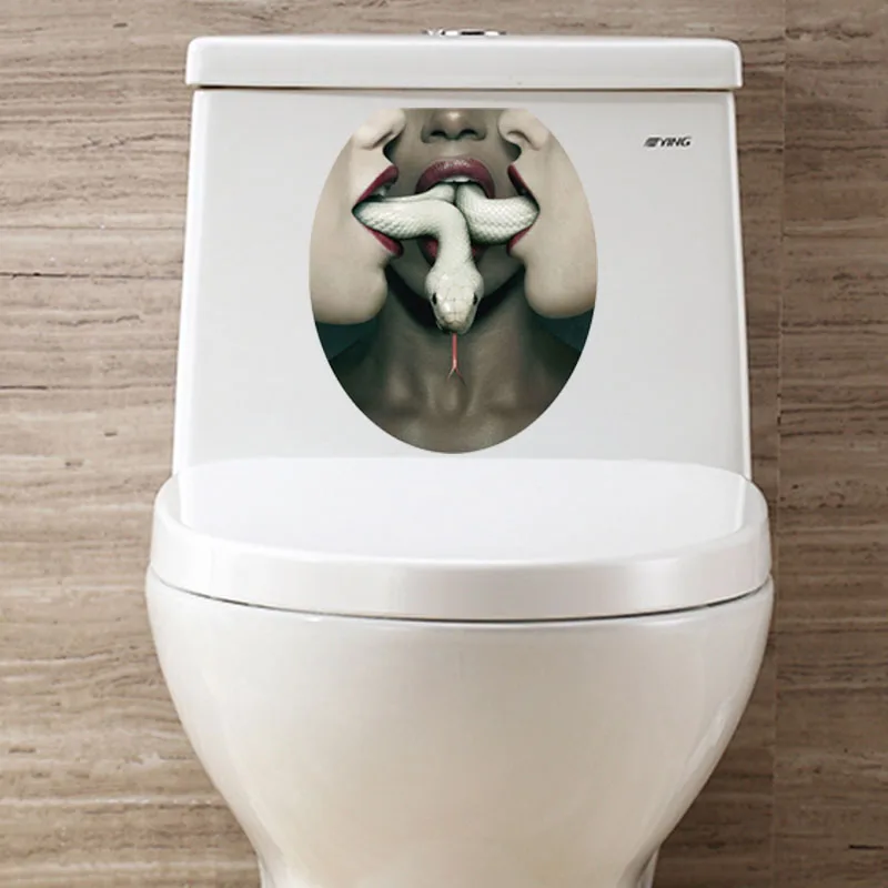 Креативные страшные съемные наклейки домашняя наклейка для ванной комнаты