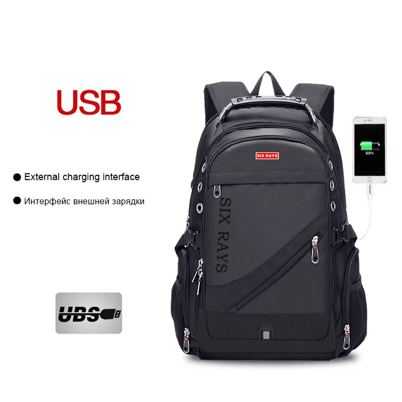 Мужской многофункциональный рюкзак sixray 2022 с USB-зарядкой Модный деловой