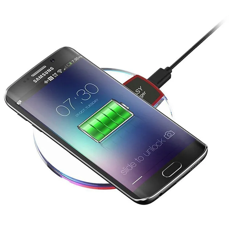 Беспроводная зарядная док-станция Быстрая зарядка для Samsung S8 Plus S6 Edge Беспроводное
