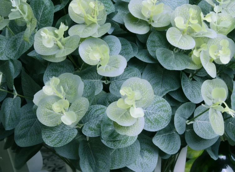 Большой искусственный Шелковый цветок эвкалипта 16 головок 4 шт.|artificial silk flowers|silk