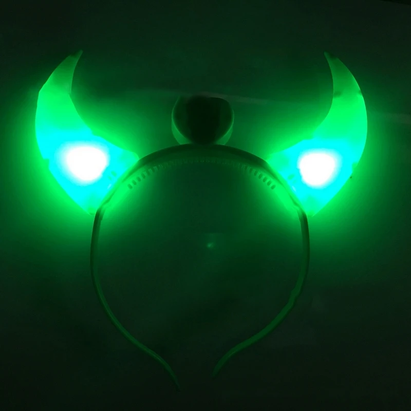 10 шт. светящийся бычий рог повязка на голову бант светодиодный светильник