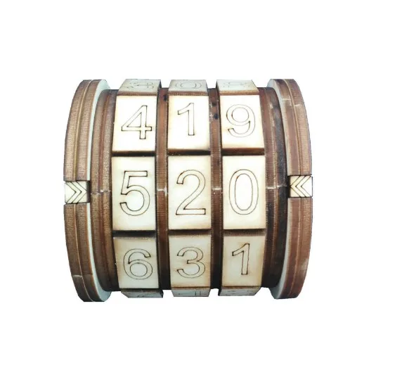

Three password Wooden Cryptex gift ideas wedding Christmas gift marry lover escape chamber room props Fun Toys party favors
