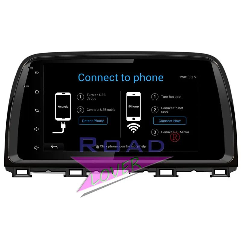Roadlover Android 6 0 Автомобильный медиа центр радио для Mazda CX 5 2014 Стерео GPS навигация два