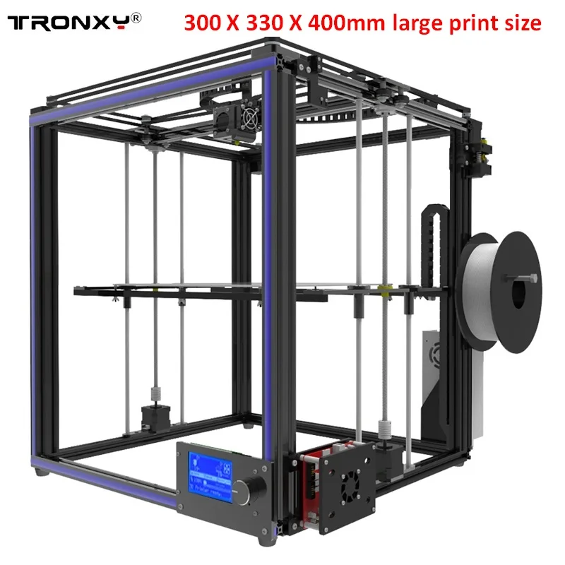 Tronxy X5S 3D принтеры 330*330*400 мм Высокоточный алюминиевый профиль рамы комплект ЖК