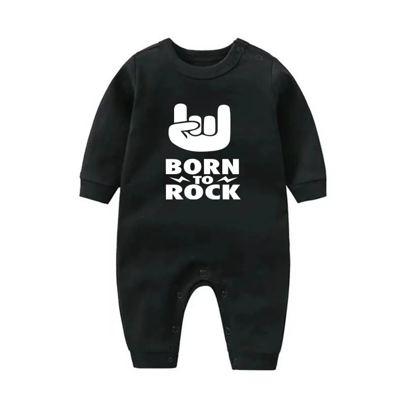 Бежевый Culbutomind/Боди для малышей «Born to Rock»; Классная одежда для малышей; Новинка; подарки для малышей; одежда для малышей с изображением рок-звезды; одежда с длинными рукавами - Цвет: Бежевый