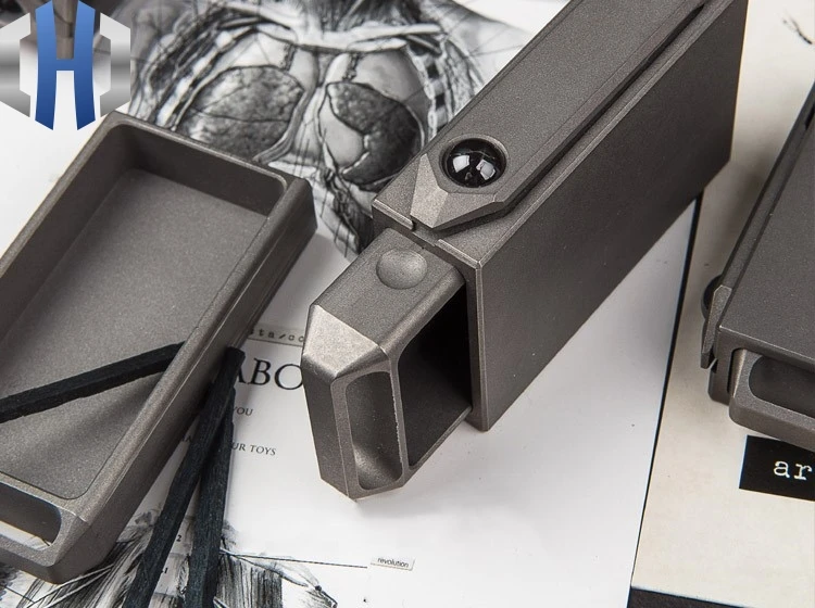 Креативная портативная компактная коробка для спичечных матчей из титанового