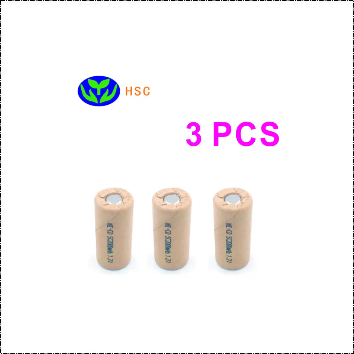 SC2000-3 SC2000mAh 1,2 V перезаряжаемый Ni-CD аккумулятор, высокая скорость разряда 10C для батареи электроинструмента - Цвет: SC2000-3