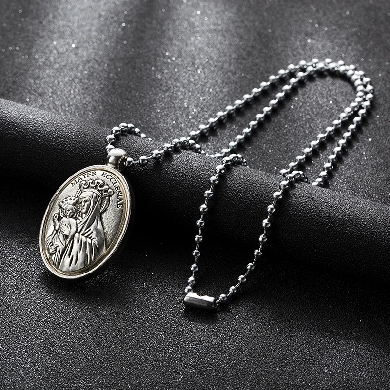 Классический бисер длинная цепь серебряные ожерелья из сплава для женщин Девы