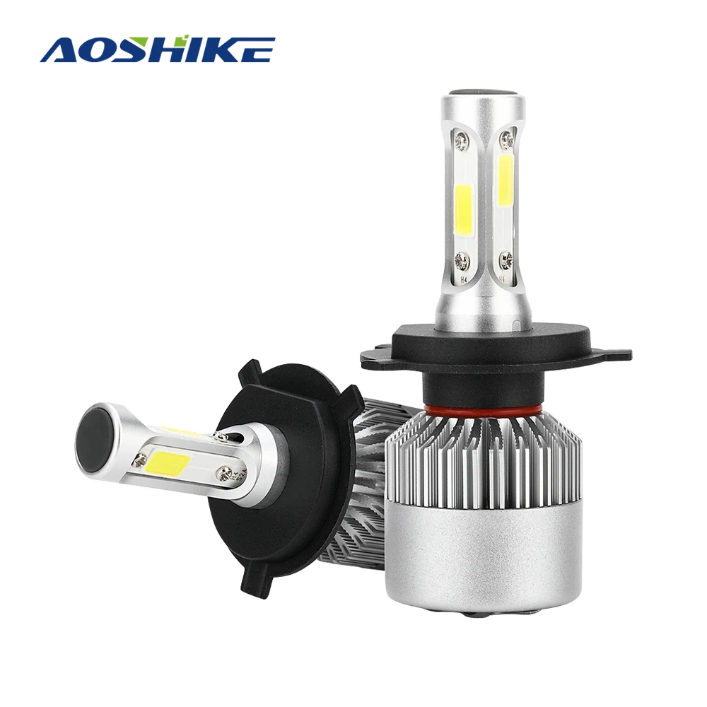 Автомобильные светодиодные лампы для передних фар AOSHIKE 2 шт. 80 Вт H8 H11 H4 S2 H7