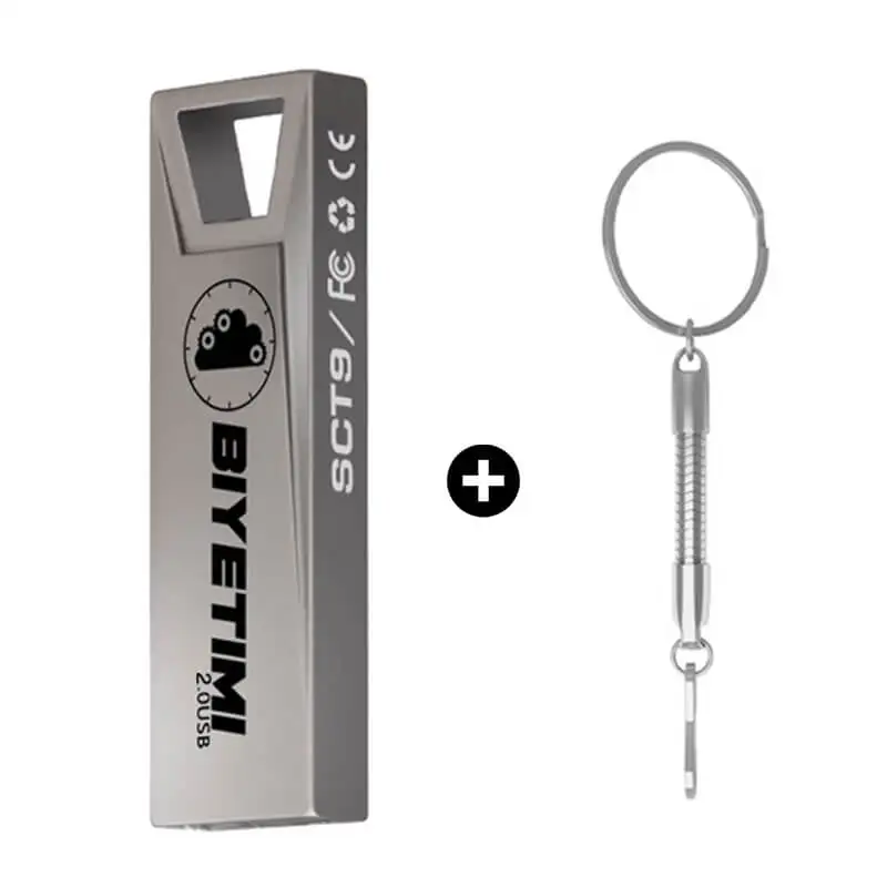 Серебристый Usb флеш-накопитель BIYETIMI, usb флеш-накопитель, 8 ГБ, 16 ГБ, 32 ГБ, 64 ГБ, флеш-накопитель, флешка, Usb флешка, флеш-накопитель 2,0 - Цвет: Серебристый