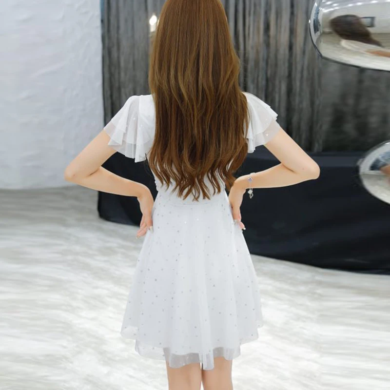 Women's Clothing Dresses summer style fashion brand sexy club a-line solid Low-cut v-neck sashes mini-dress vestidosde fiesta | Женская