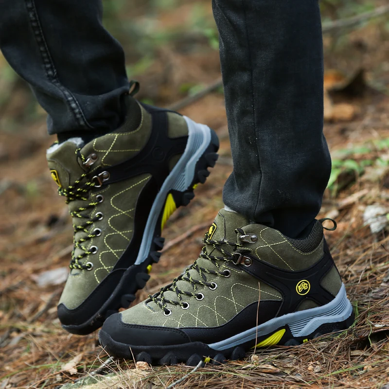 Мужские ботинки сезон осень-зима высокие на шнуровке 4 цвета модные мужские