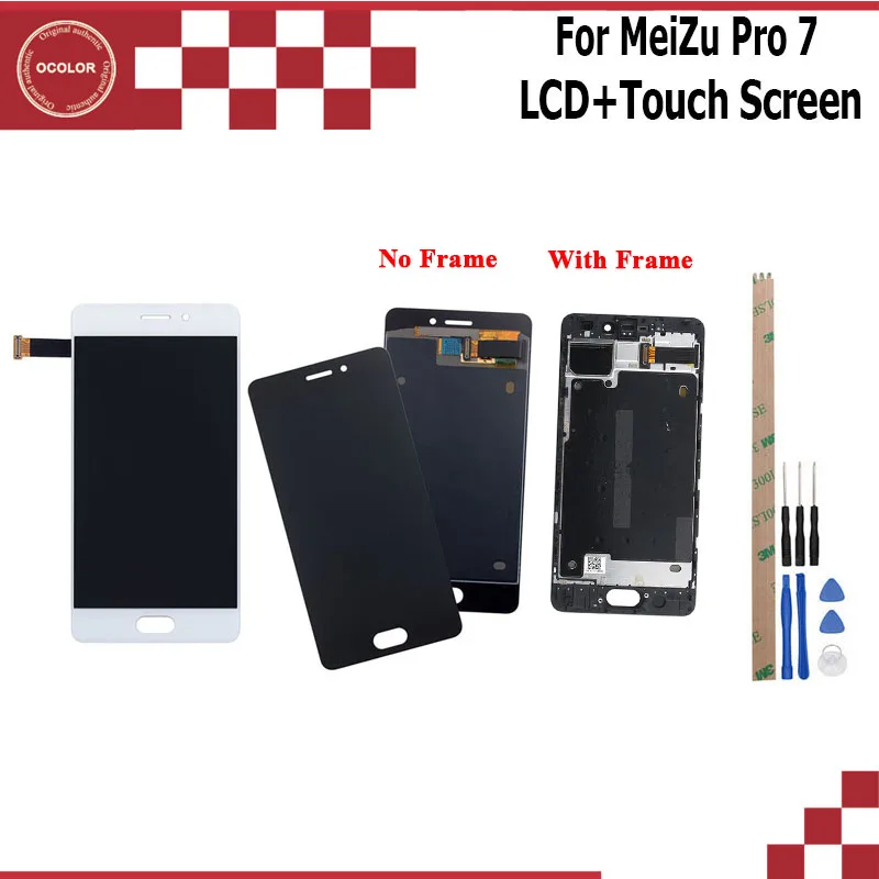 Ocolor для MeiZu Pro 7 ЖК дисплей и сенсорный экран с рамкой в сборе запасные части