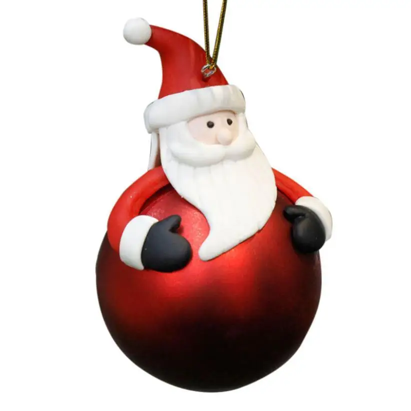 New Cartoon Soft Pottery Christmas Ball Decorations For Home Tree Navidad Arvore De Natal Gift | Дом и сад