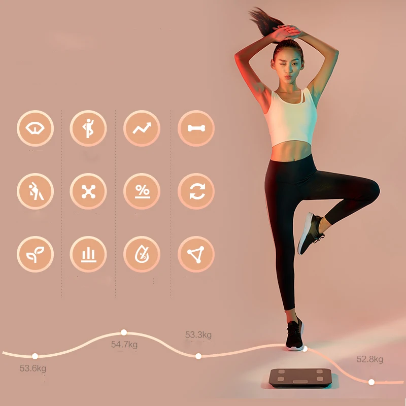 Новый Lifesense весы для жировых отложений S9 домашние электронные умные взвешивания