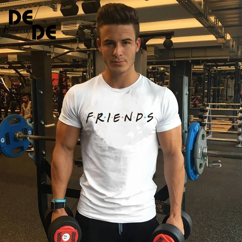 2019 New summer mens fashion t shirts friends print shirt male Clothing Man fitness casual T-Shirts men cotton | Мужская одежда