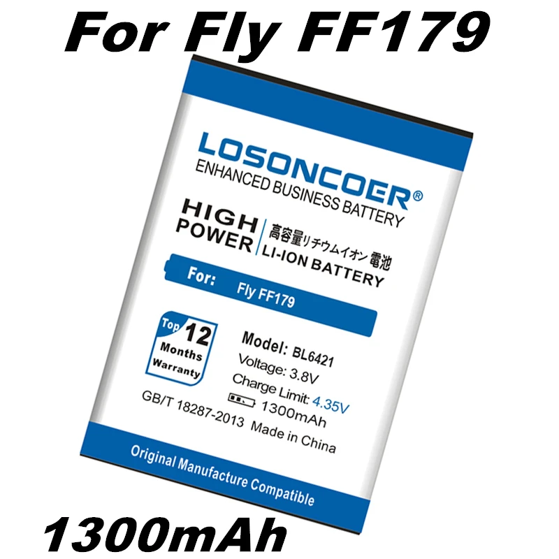 LOSONCOER 1300 мАч BL6421 Аккумулятор для Fly FF179 Высококачественная батарея ~ в