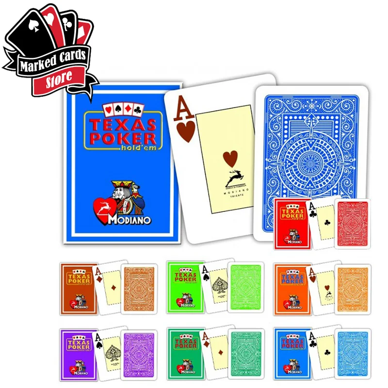 Modiano Texas Holde 100% Пластиковые маркированные карты для инфракрасных контактных линз