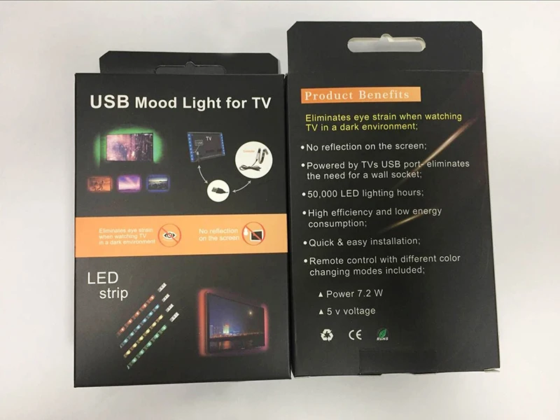YLSTAR Бесплатная доставка Светодиодная лента USB RGB водонепроницаемая светодиодная