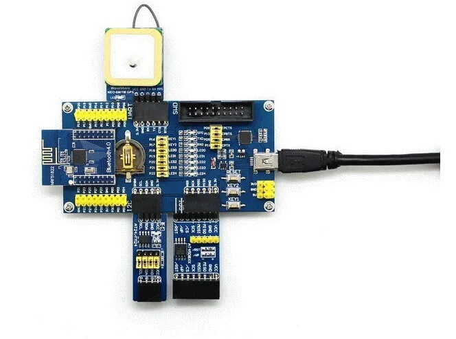 Waveshare BLE400 BLE4.0 модуль Bluetooth 2,4G материнская плата для core51822предоставляет разъемы расширения ввода/вывода и различные интерфейсы