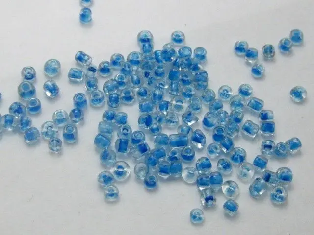 

5000 Glass Seed Beads 2mm Colour lined inside Blue + Storage Box