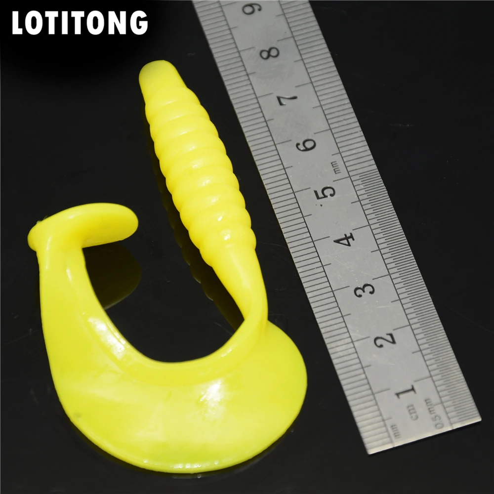 

LOTITOTNG 4pcs/lot 6g 8cm lures soft bait worm maggots soft bait lure soft worm lure Artificial Bait Fishing Tackle