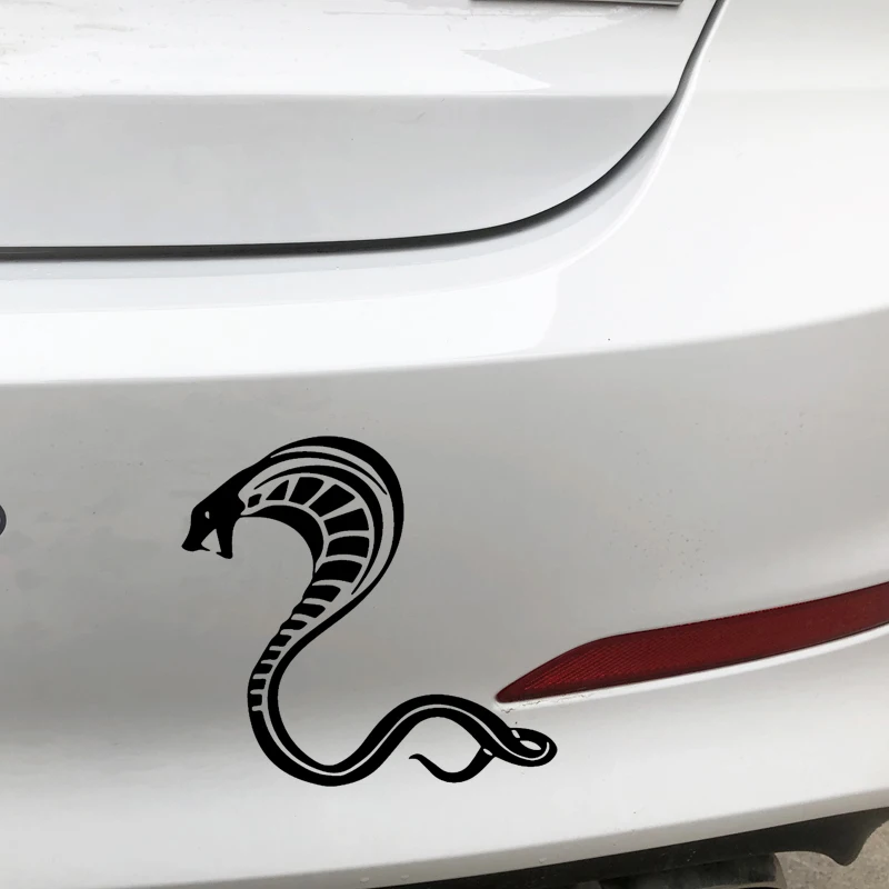 YJZT 15.2CM*14.1CM Cobra Pattern Car Sticker Vinyl Decal Body Of Decorate Black/Silver C4-1540 | Автомобили и мотоциклы