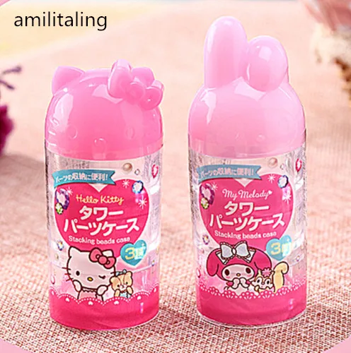 Чехол для макияжа Hello Kitty дорожный ухода за кожей лосьона пустой с 3 интервалами