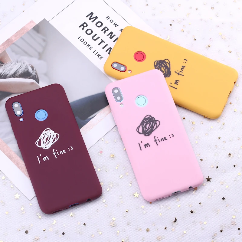 Силиконовый чехол для Xiaomi Mi Redmi Note 5 6 7 8 9 10 lite Pro Plus I am Fine Ok | Мобильные телефоны и