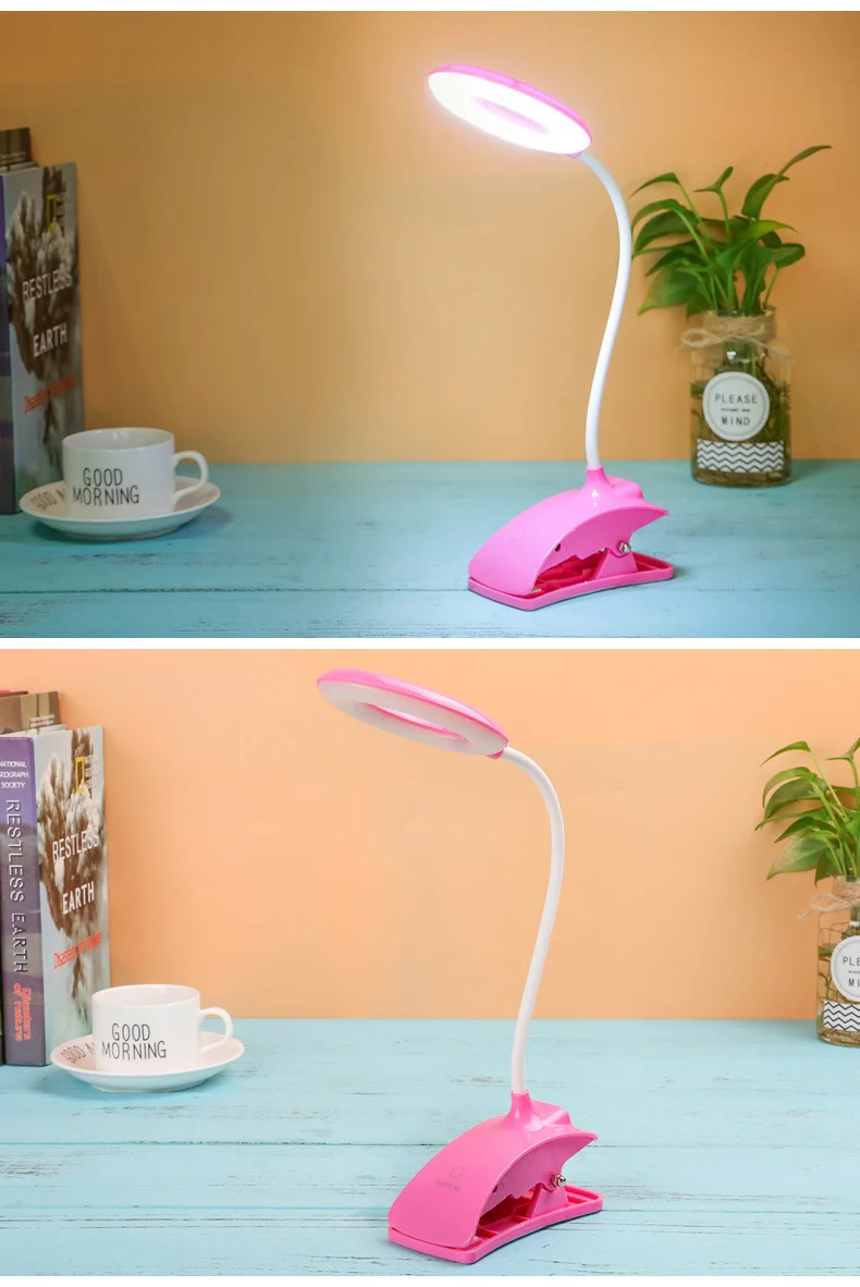 Настольная лампа для книг USB Led электронная книга мини гибкая яркий зажим чтения