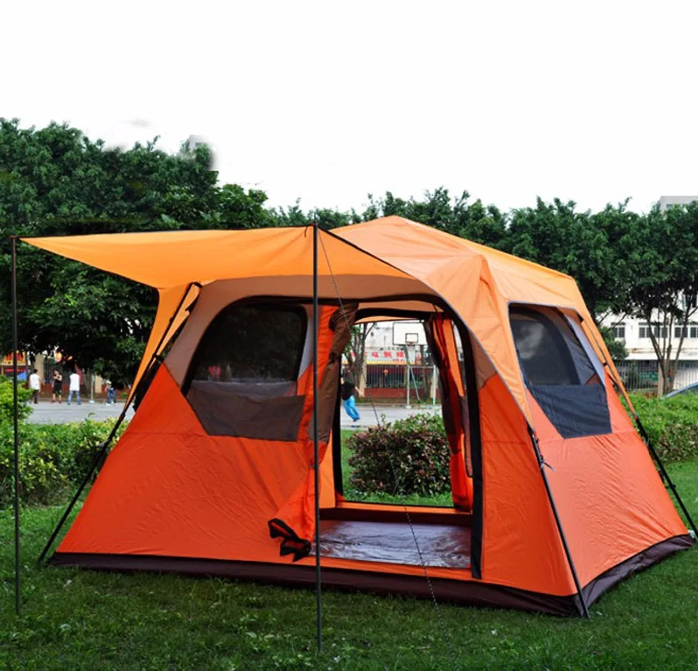 

Alltel Ultralarge 4-6 Person Use Camping Equipment Waterproof Carpas De Camping Barraca Large Gazebo Sun Shelter Camping Tent